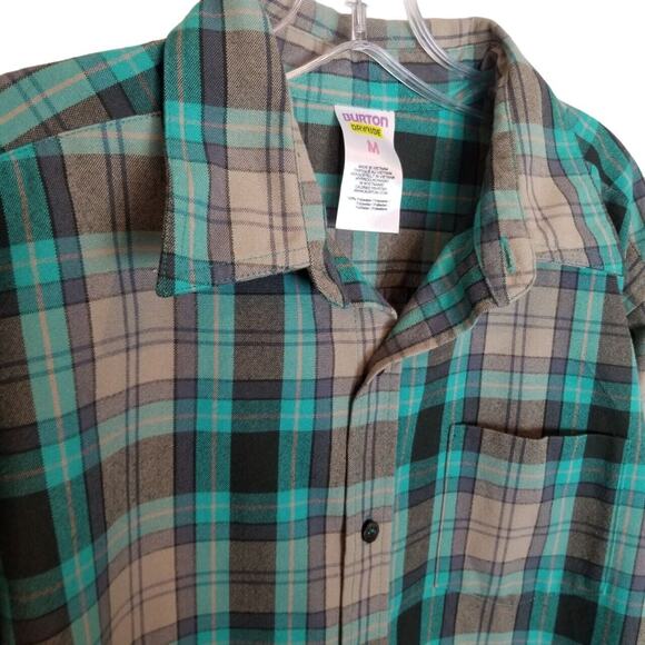 Burton DryRide Mens Poly Flannel Shirt Plaid Sz M Gorpcore Outdoor Snowboard Ski - Picture 5 of 7
